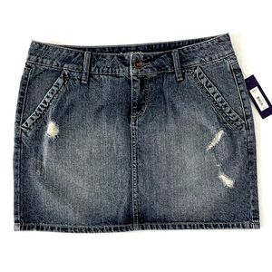 APT. 9 Distressed Denim Mini Skirt